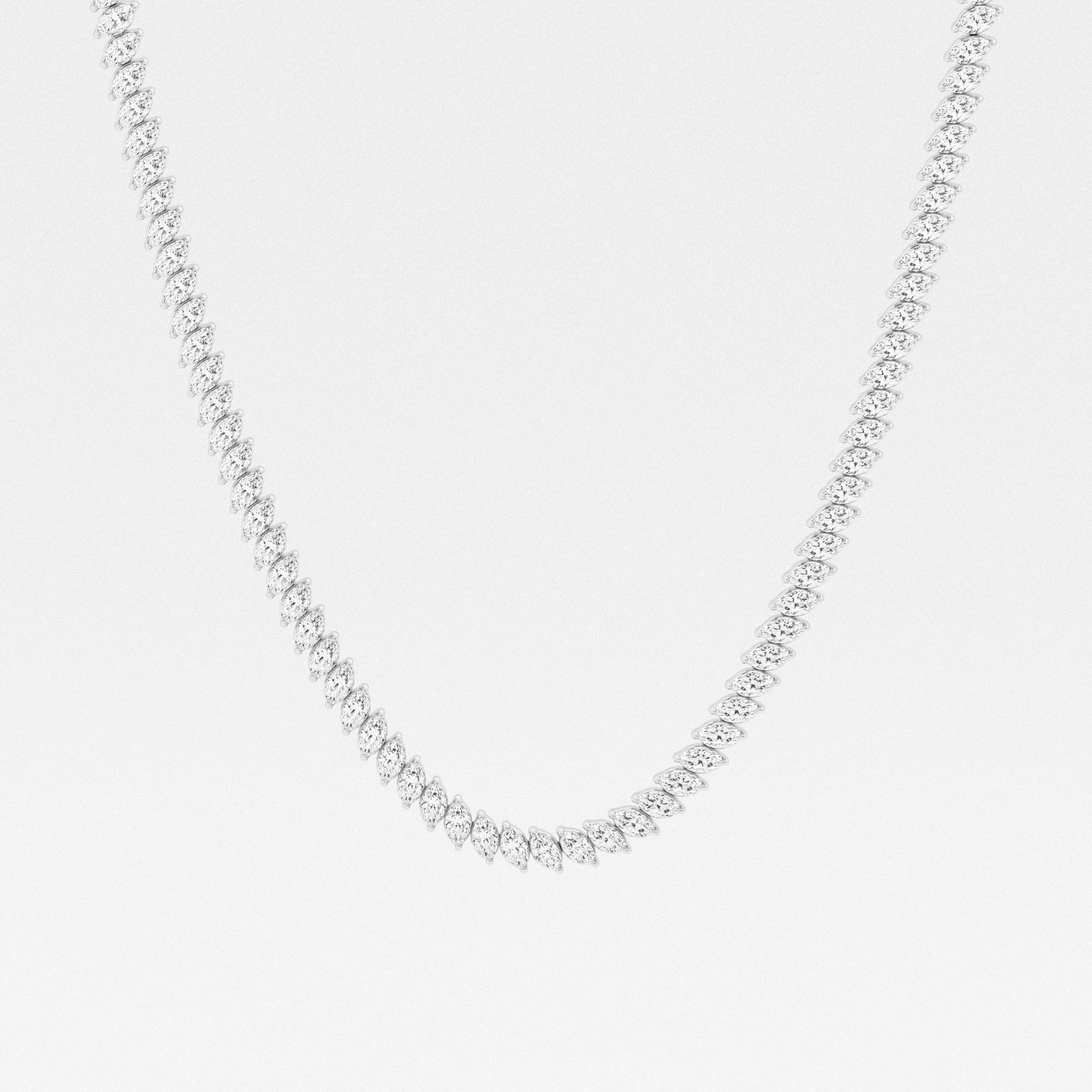 Lab-Grown Diamond 4.00ct Tennis Necklace in 10k Gold | Medley Jewellery