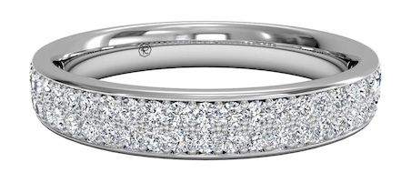 micropave diamond wedding band