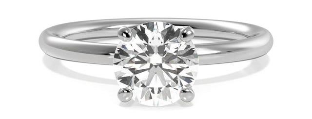 4 prong solitaire engagement ring