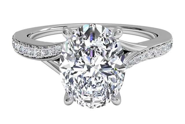 oval cut diamond engagement ring