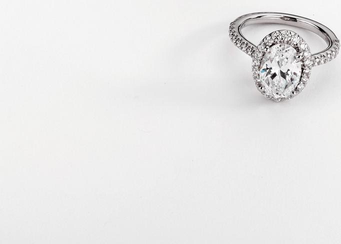 oval engagement ring with diamond halo