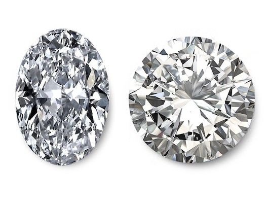 oval cut diamond vs round cut diamond