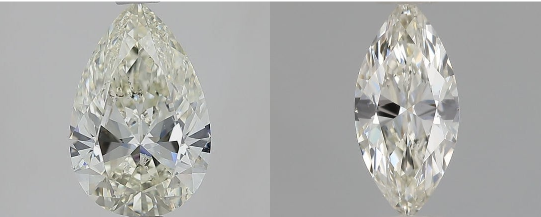 pear diamond and marquise diamond with bow ties