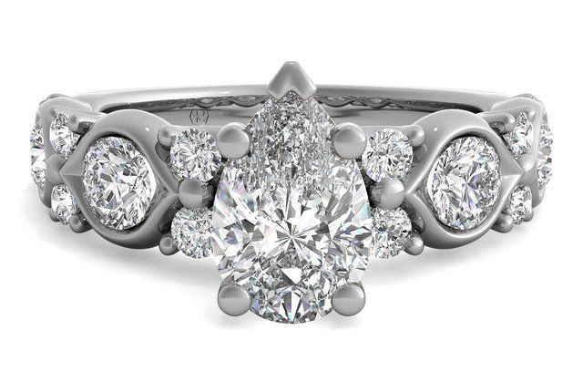 pear-cut vintage style engagement ring