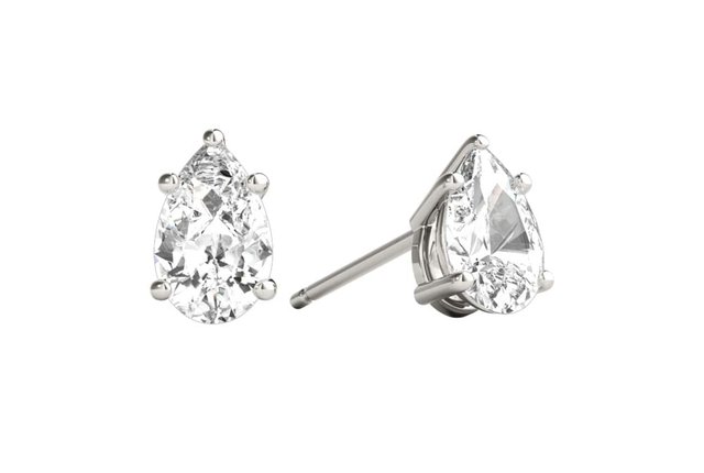 pear diamond studs