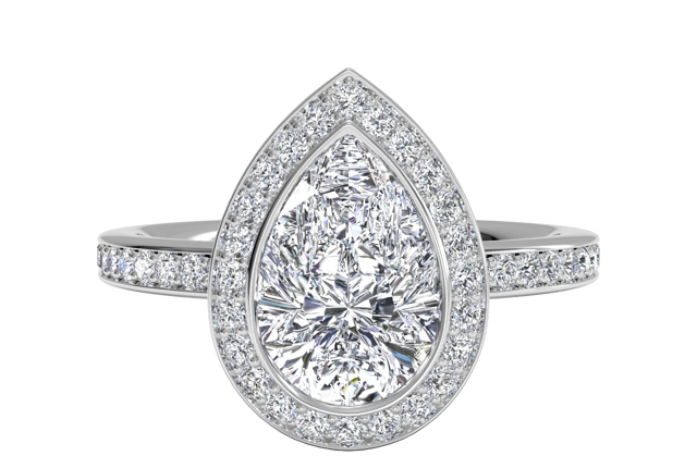 pear cut vintage engagement ring