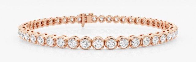 rose gold tennis bracelet