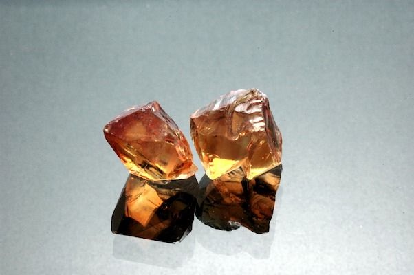 rough uncut citrine gemstones