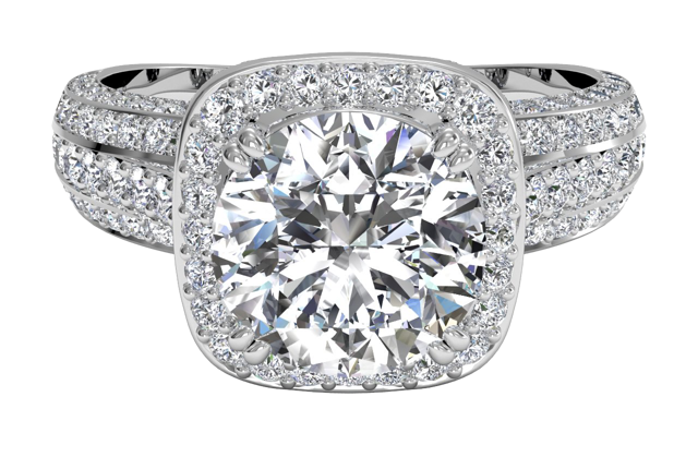 vintage inspired round-cut diamond ring