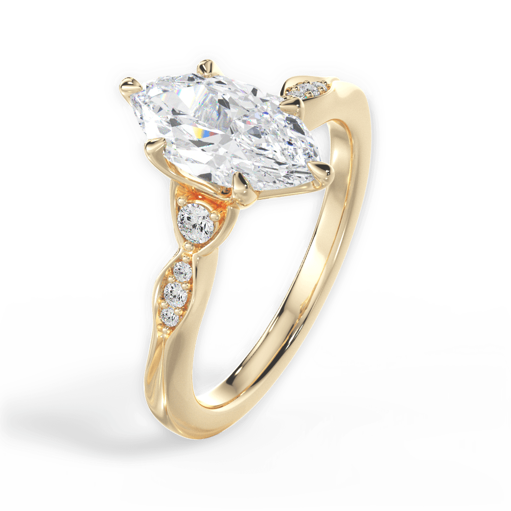 大人気☆【ALIITA】18kt yellow gold ring with diamonds Alida 18kt Yellow Gold Marquise Cut Engagement Ring | Ritani