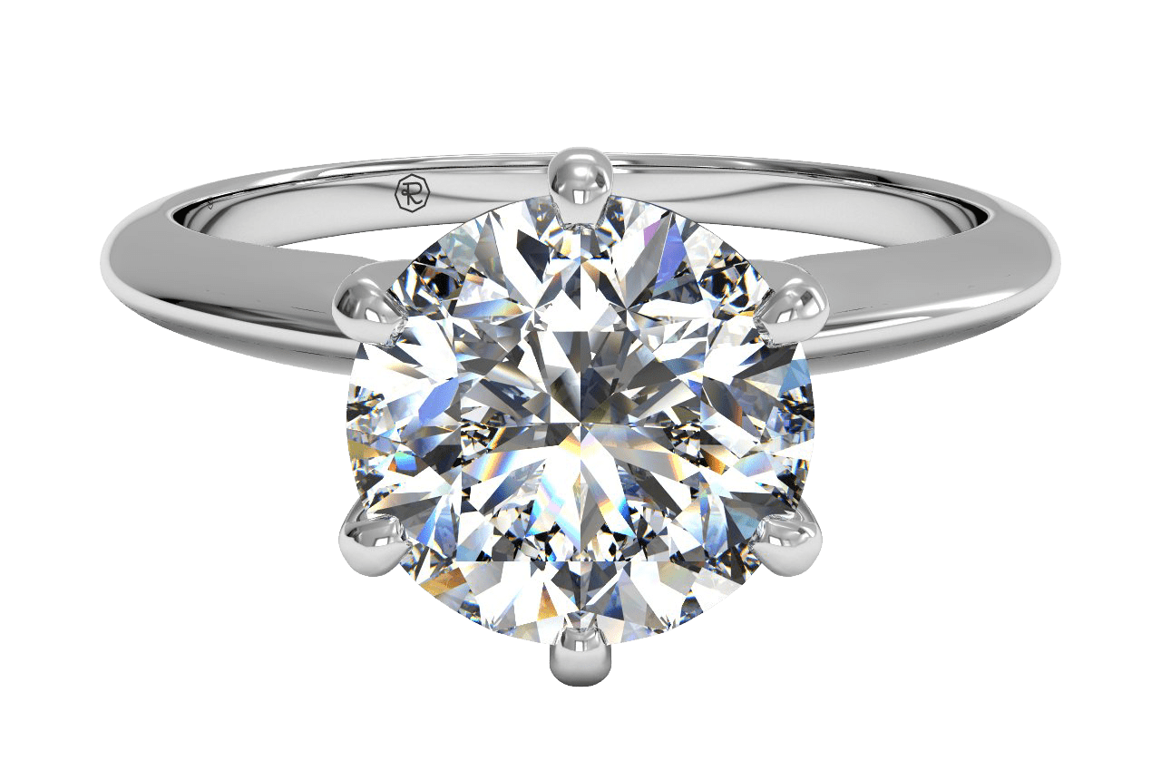 knife edge solitaire engagement ring