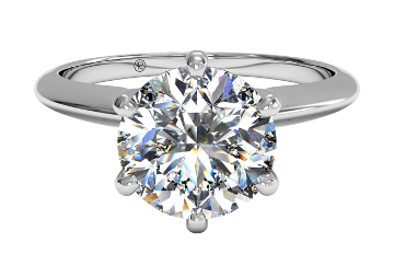6 prong round-cut solitaire engagement ring