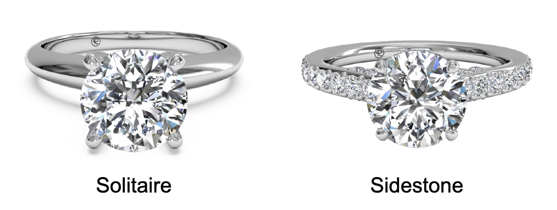 solitaire vs sidestone engagement ring