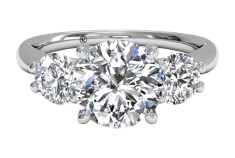 three stone diamond ring