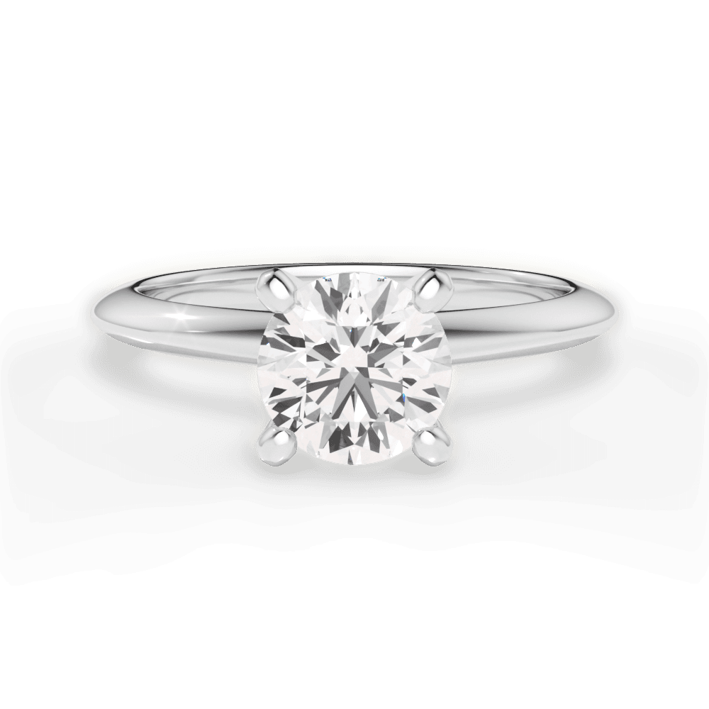 Solitaire Knife-Edge Engagement Ring