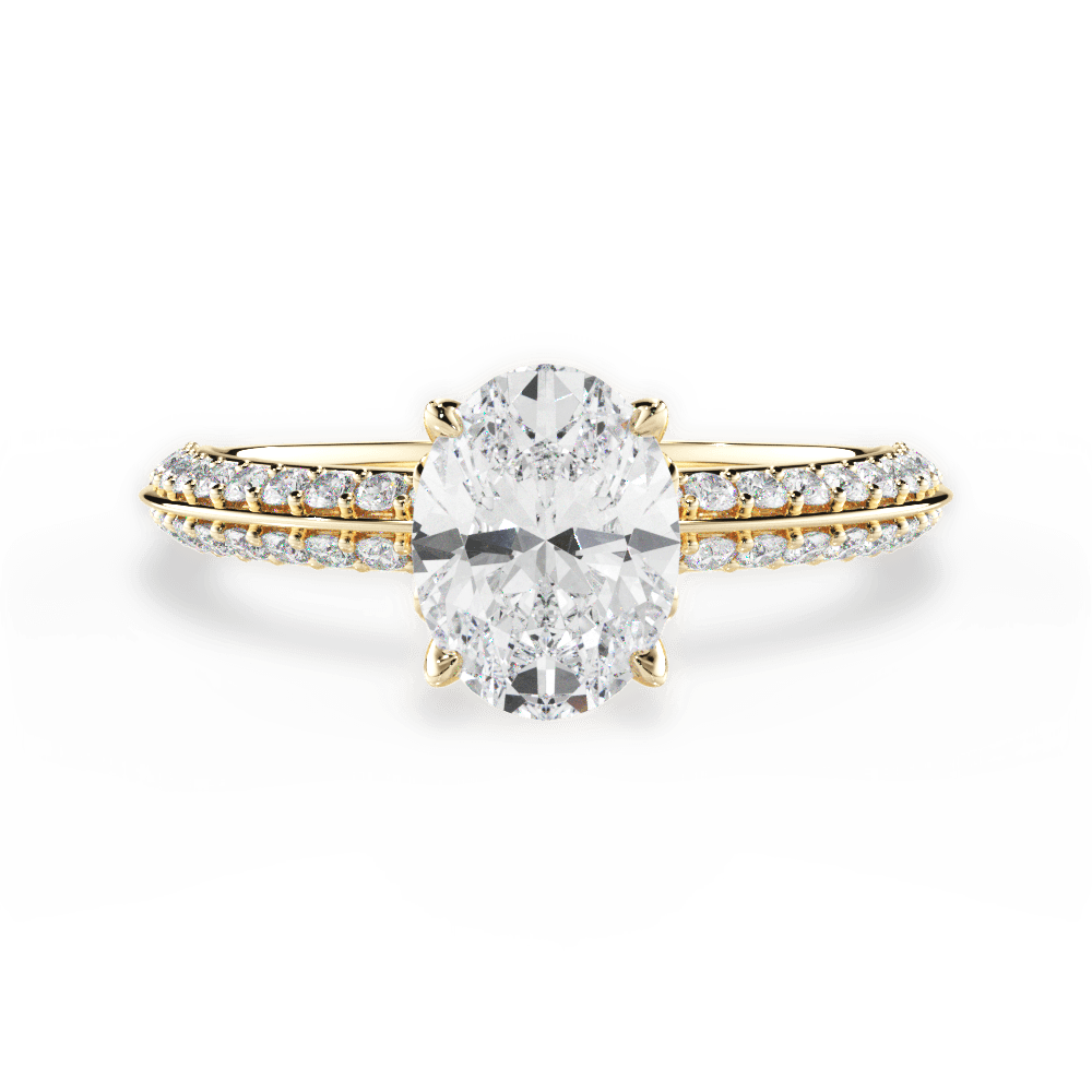 Yareli 18kt Yellow Gold Oval Cut Engagement Ring | Ritani