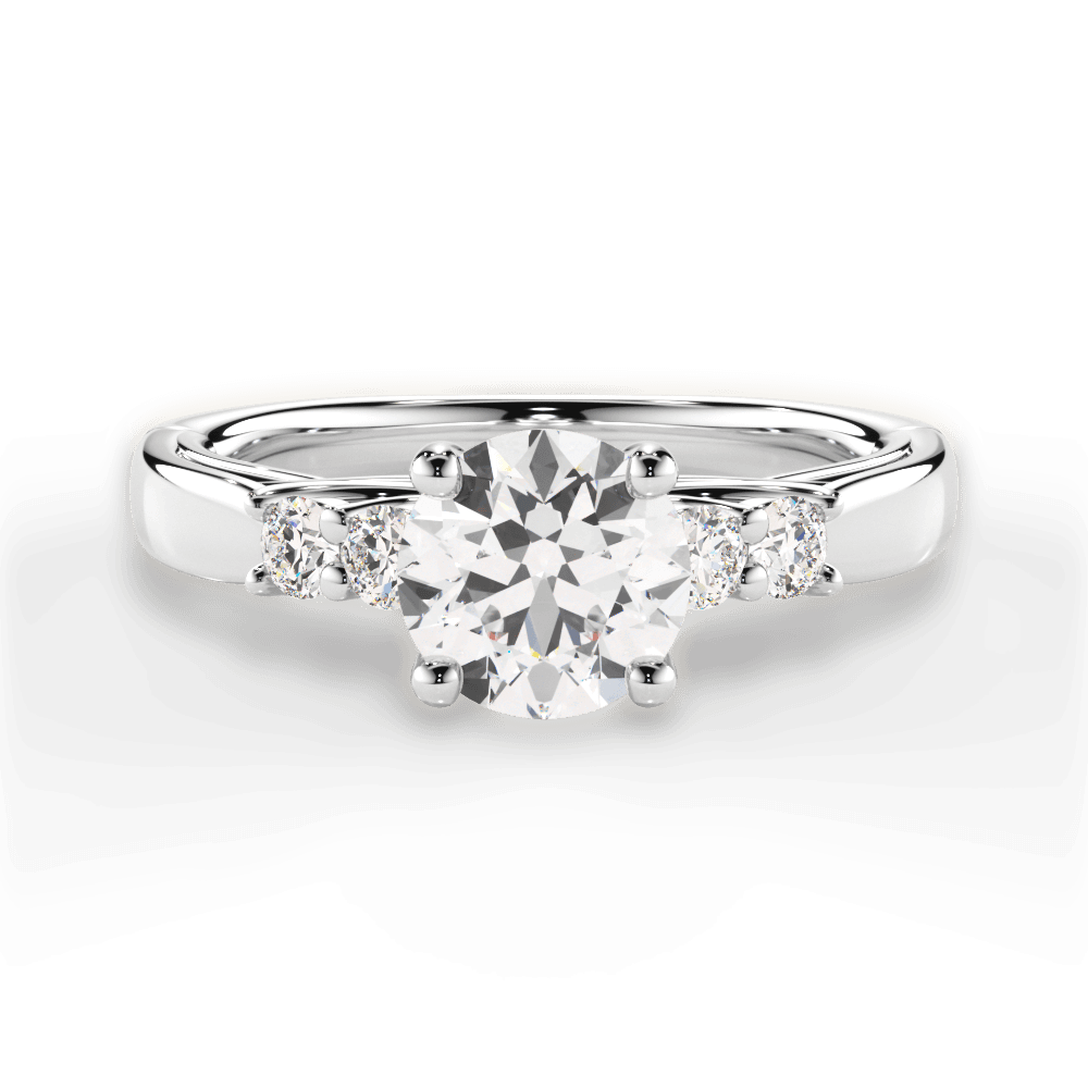 1 1/4 ct 5-Stone Diamond Trellis Anniversary Ring 14k White Gold