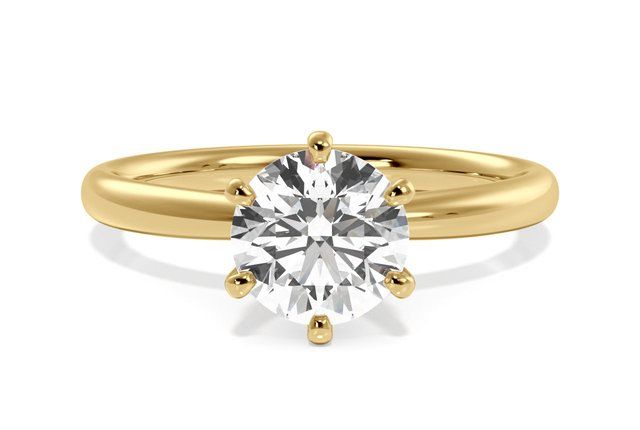 yellow gold solitaire engagement ring