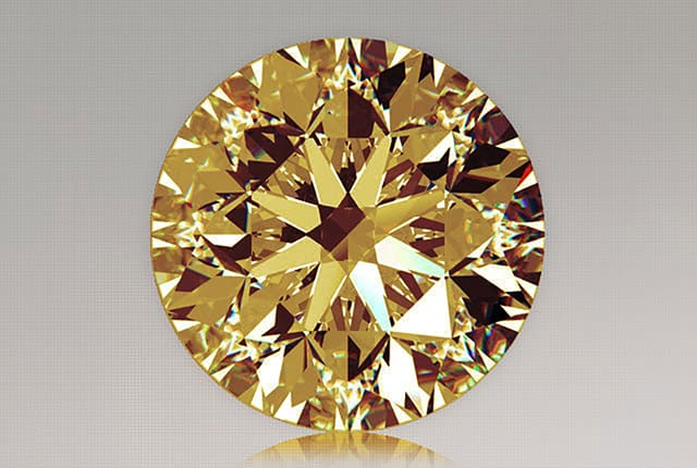0.20 Carat Round Orange Lab Diamond