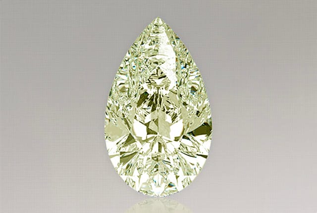 0.51 Carat Pear Yellow Diamond