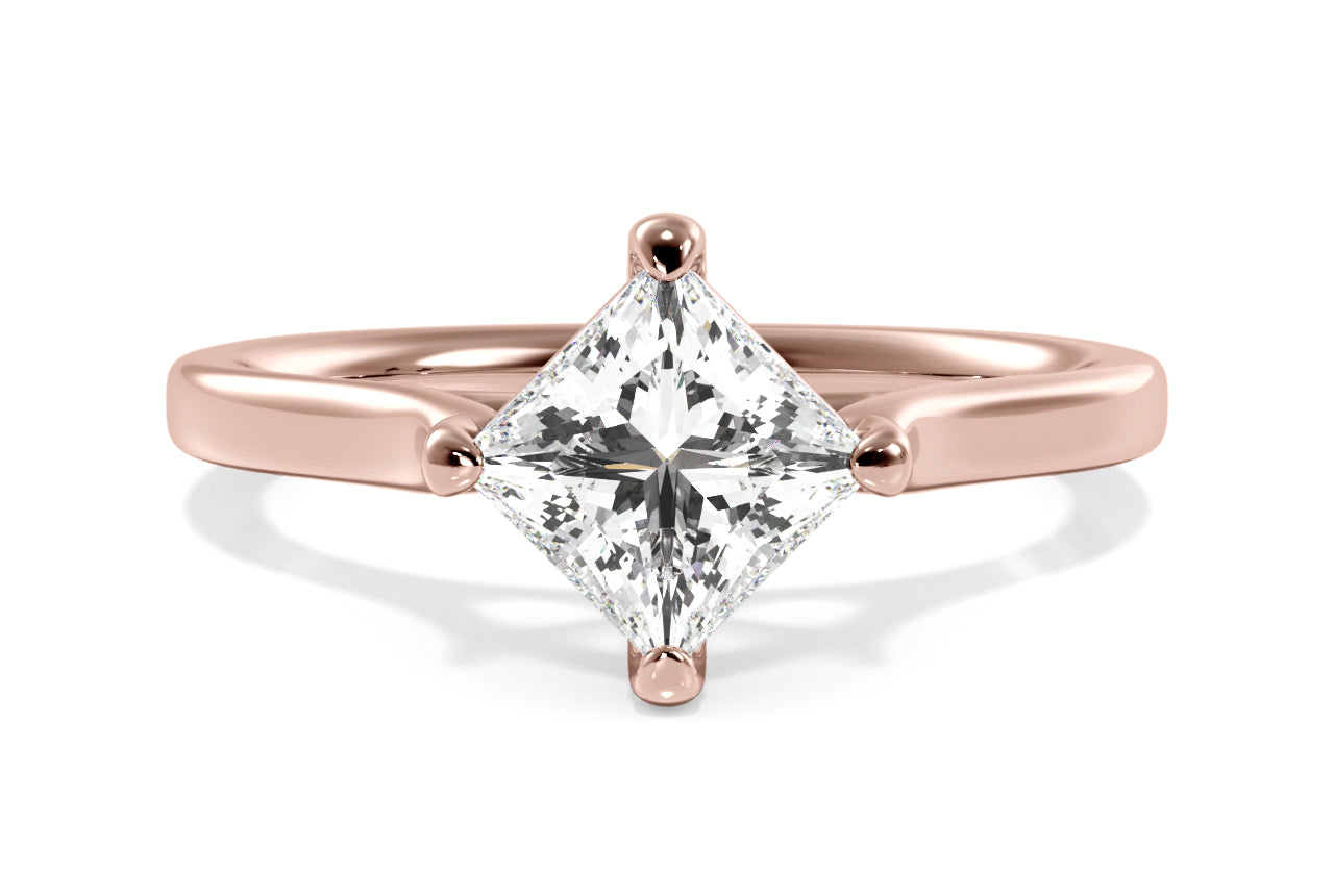 Kite Set Solitaire Diamond Engagement Ring