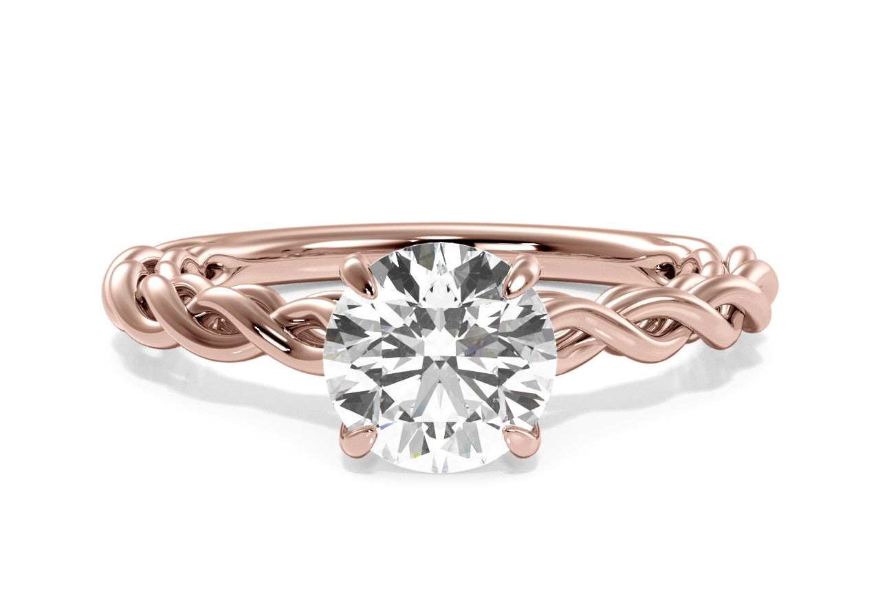 Solitaire Twist Engagement Ring