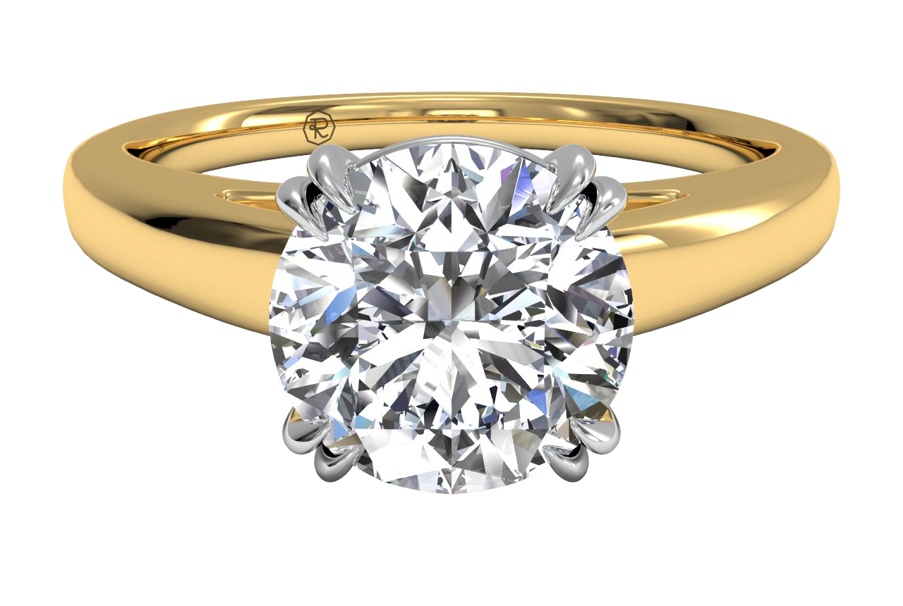 Solitaire Diamond Cathedral Tulip Engagement Ring