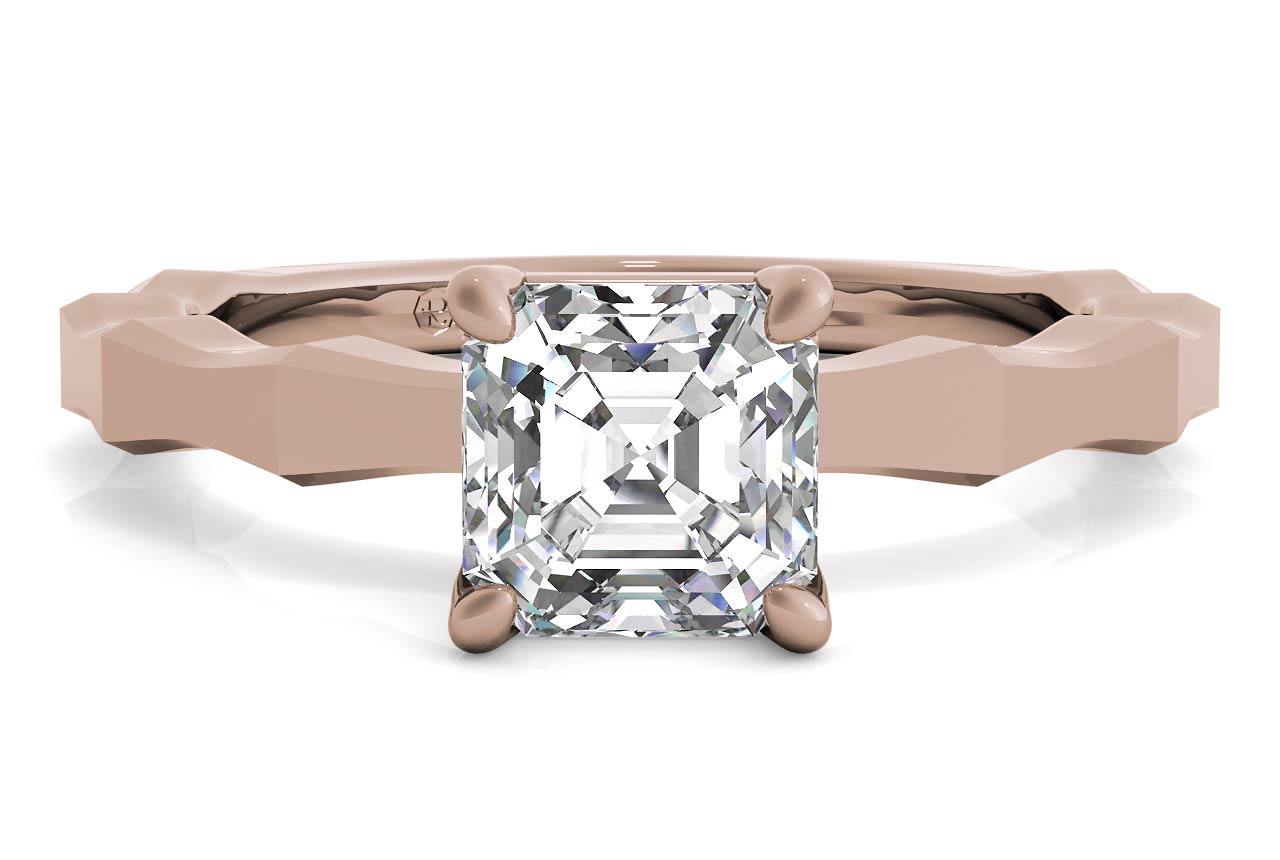 Octagon Solitaire Engagement Ring