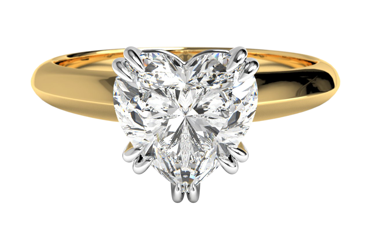 Solitaire Diamond Knife-edge Tulip Engagement Ring